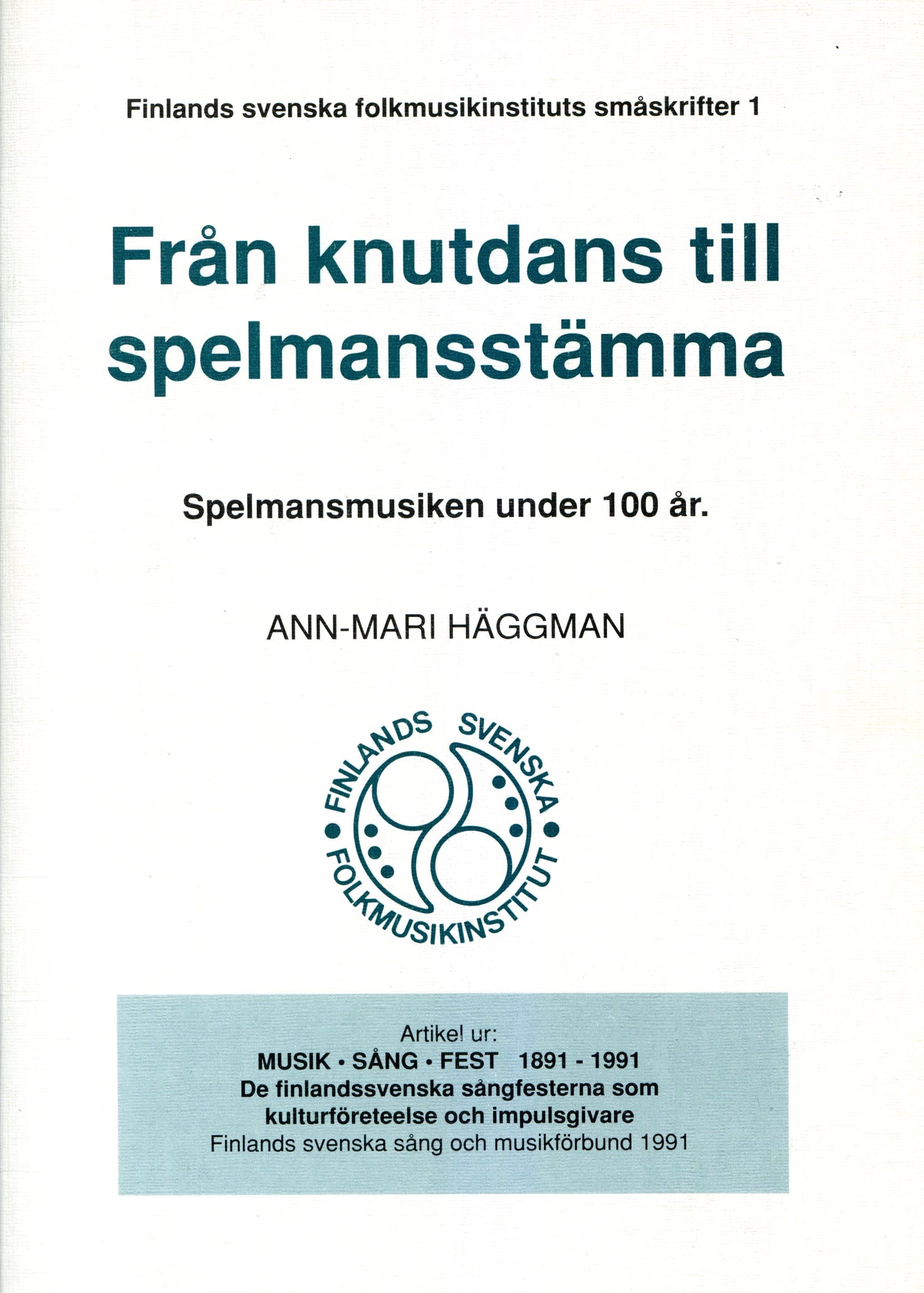 Häggman Ann-Mari: Från knutdans till spelmansstämma